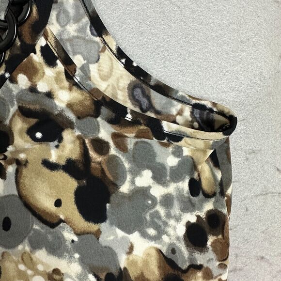 CJ Banks Tank Top Womens Blouse Black Multi Color Sheer Size 1X - Picture 7 of 15